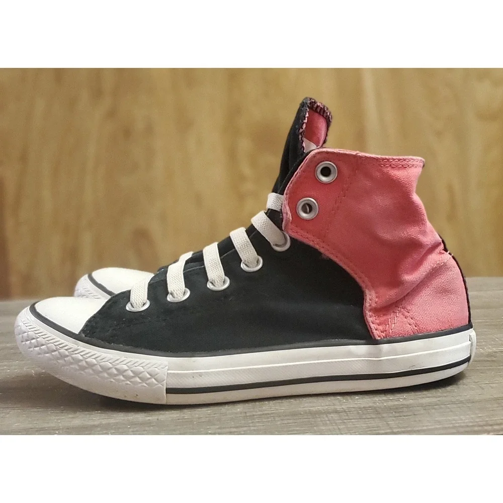 Converse All Star No Time To Lace Sneakers Youth Size‎ 3 Black Pink
